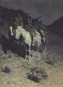 Frederic Remington Indian Scouts at Evening (mk43) Spain oil painting artist